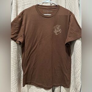 Men's Brown Skateboard Graphic Tee